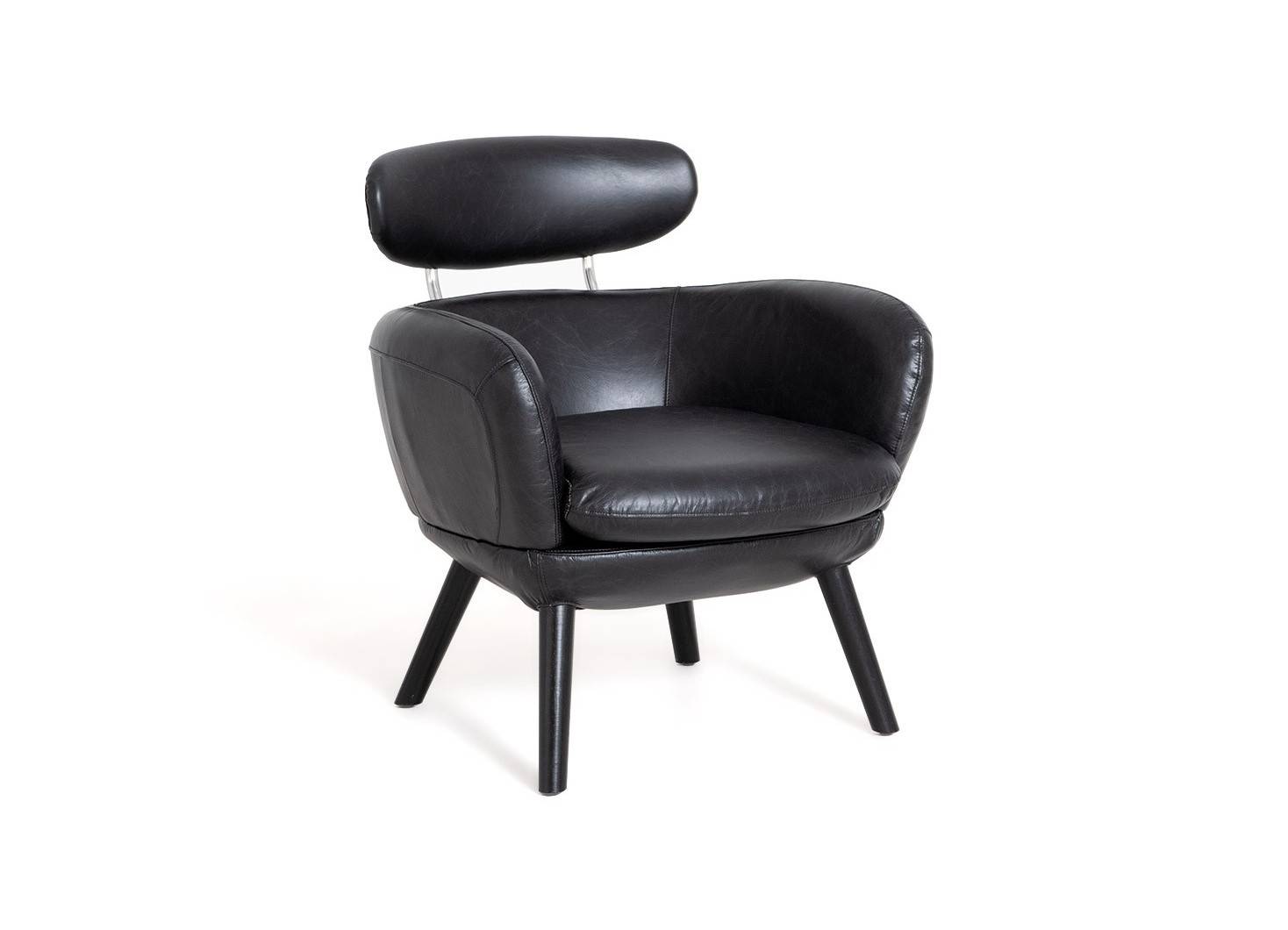 Fauteuil club Rubis - cuir noir