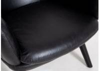 Fauteuil club Rubis - cuir noir