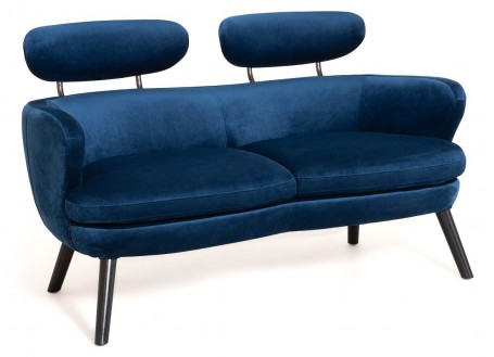 Sofa Rubis - 2 seater - Midnight blue velvet