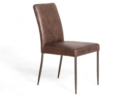 Chaise Norton - Cuir marron