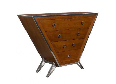 Bourget 4 drawer chest - Walnut finish