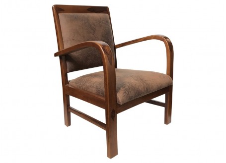 Fauteuil colonial - marron