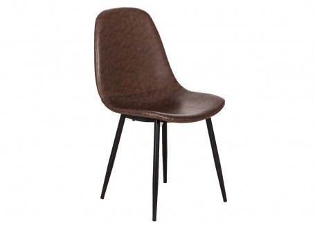 Vivienne chair in brown imitation leather