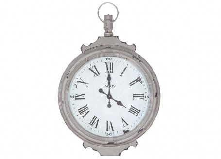Gousset clock with grey patina