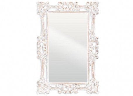 Miroir baroque en bois cérusé Apollon