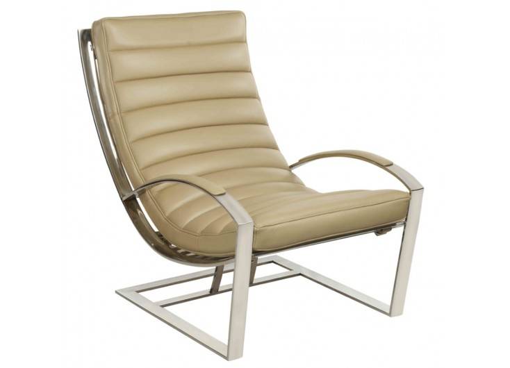 Fauteuil relax Madrid - Cuir beige
