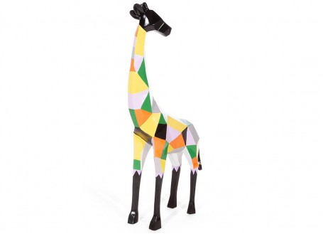 Statue girafe en résine
