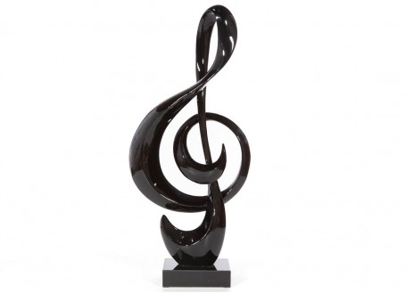 Statue of treble clef in resin