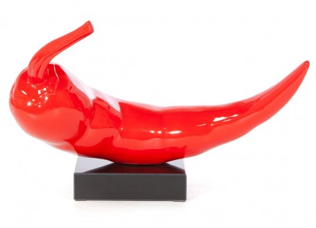 Statue of a red pepper in resin