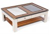 Table basse à plateau vitré par Felix Monge