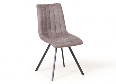 Chaise Mariott en microfibre gris taupe