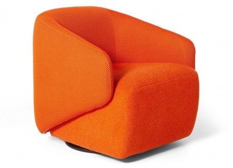 Milano swivel armchair - Orange