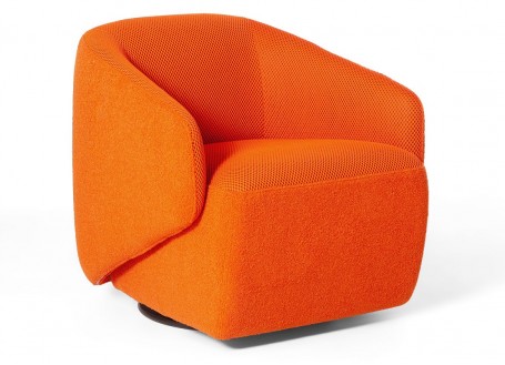 Set of 2 Roma swivel armchairs - Orange