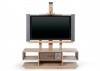 Patchwork television easel in wood and metal