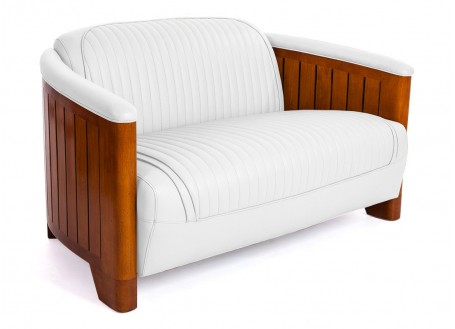 Canoë Sofa - 2 seaters - White leather