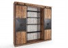 Bibliothèque en bois et métal