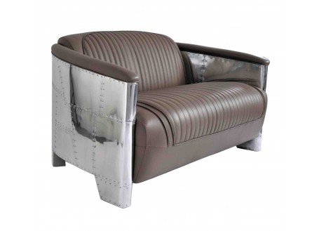 Aviator sofa - 3 seaters - Taupe leather