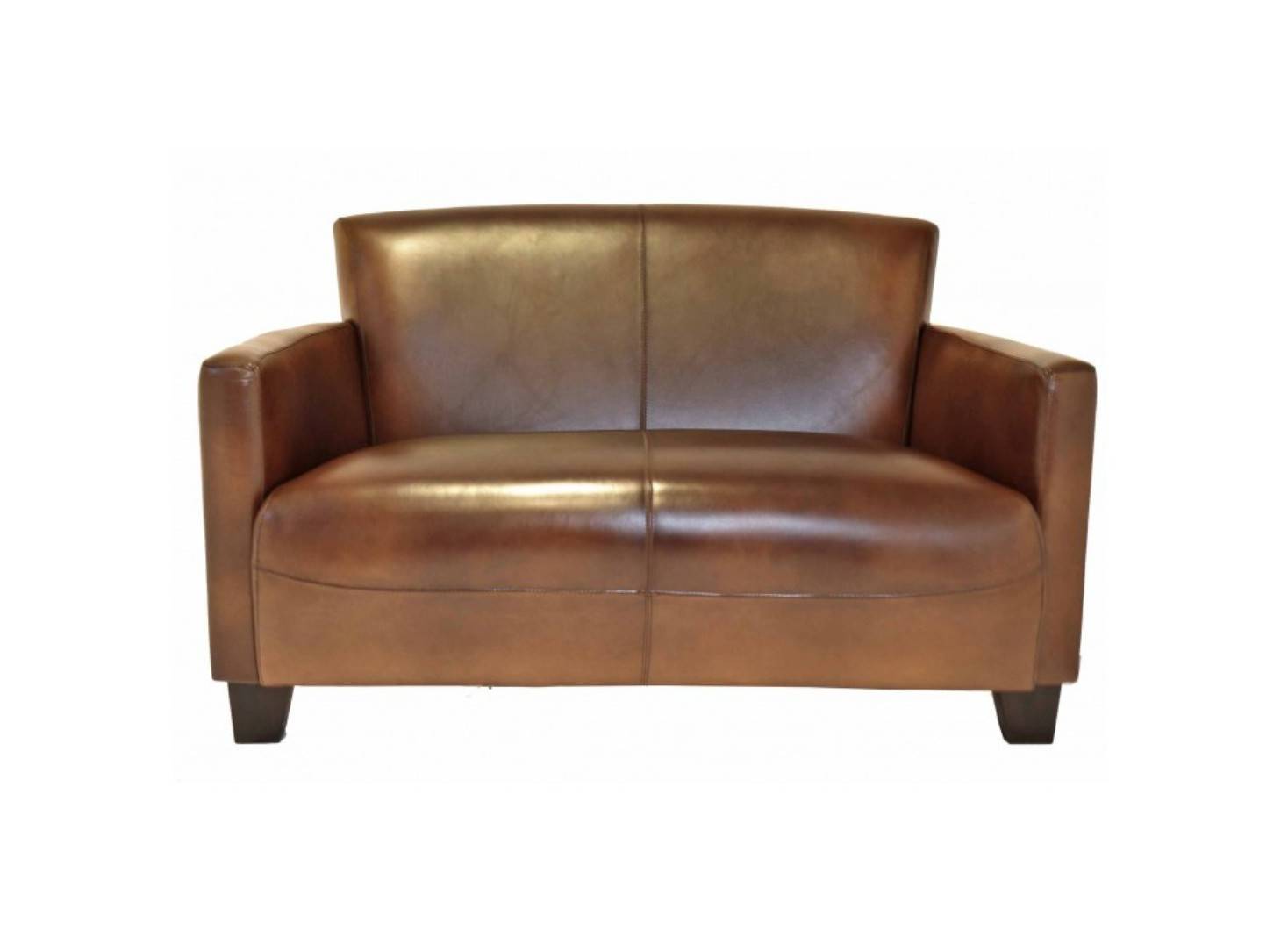 Sofa club in brown leather