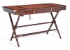 Desk in mahogany and leather in safari colonial style