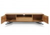 TV cabinet in teak wood and metal - L160 cm - medium size