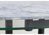 Oletta extendable coffee table - glass and blue marble ceramic