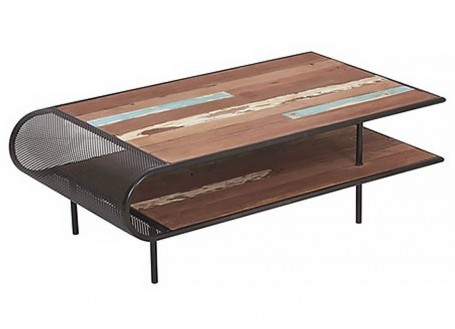 Aru rectangular coffee table, double top