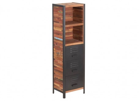 Narrow shelf Locker, 2 shelves / 3 drawers