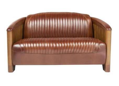Canoë Sofa - 3 seaters - Brown leather