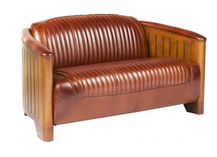 Canoë Sofa - Brown leather