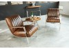 Bout de canapé Trocadéro en inox et bois style bauhaus