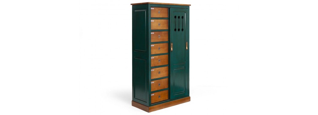 Felix Monge Consular file cabinet - english green