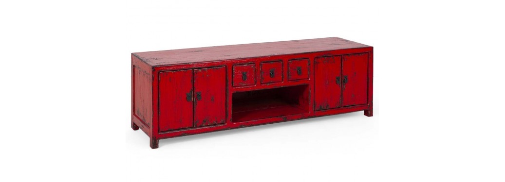 Meuble TV chinois - rouge