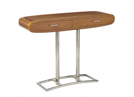 Console design Riviera en bois et inox
