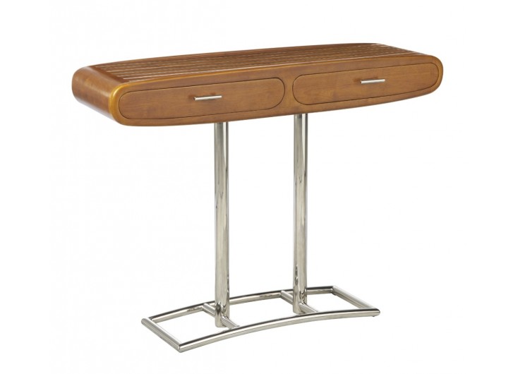 Console design Riviera en bois et inox