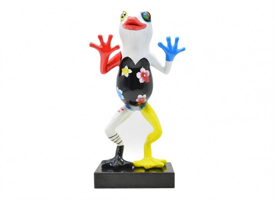 Statuette de grenouille colorée