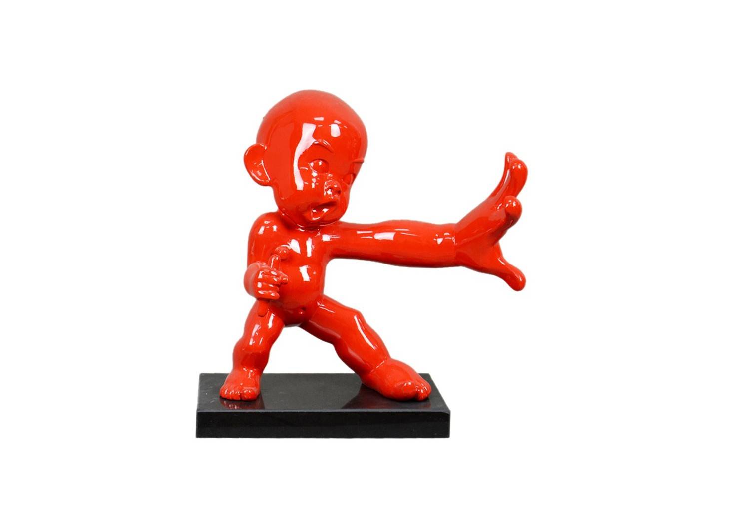 Statue bébé ninja pratiquant le Kung Fu