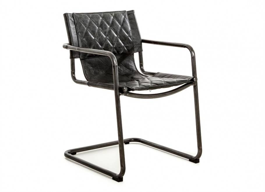 Fauteuil Dexter - Cuir noir