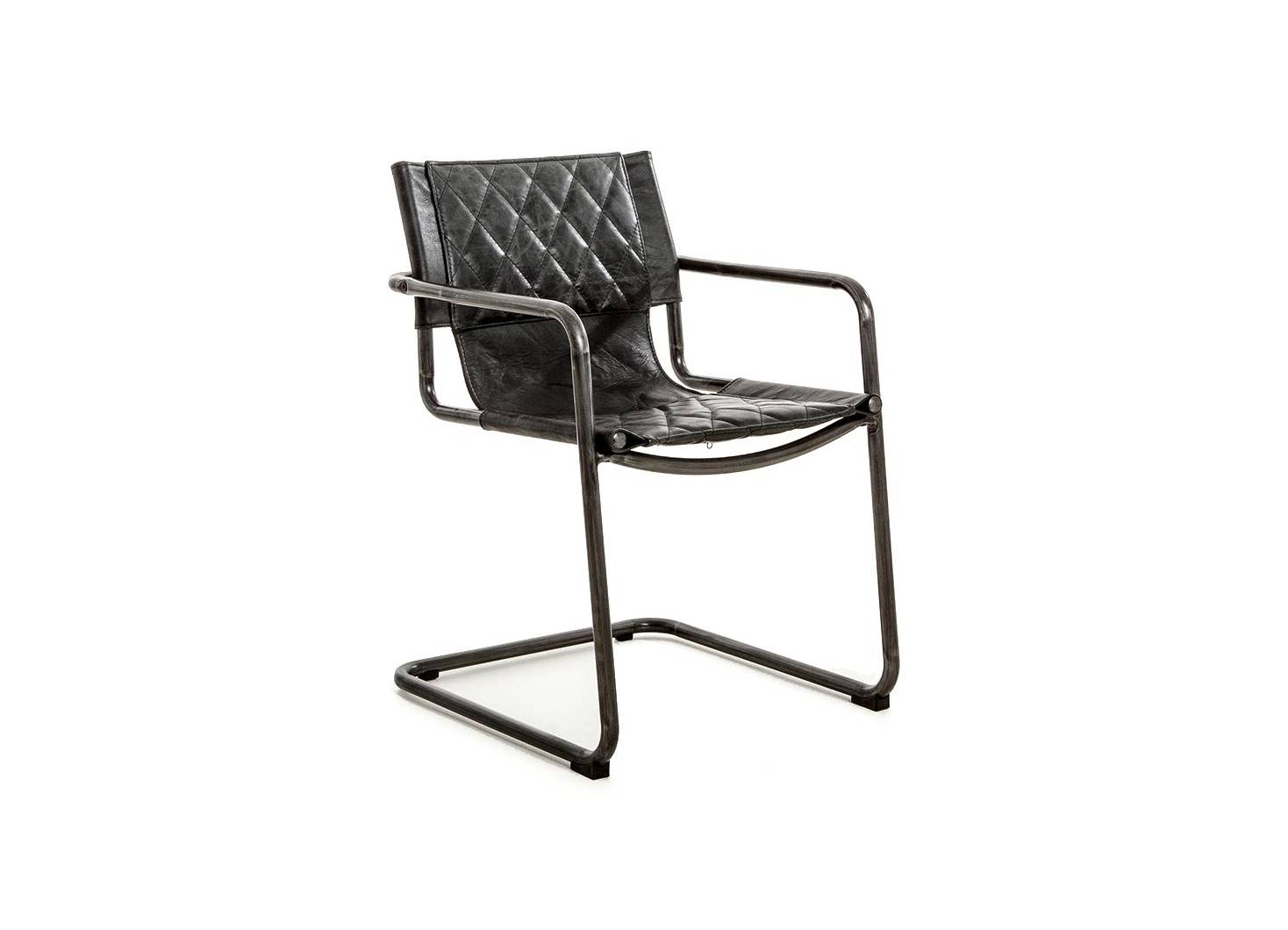 Chaise cuir vintage H83 cm