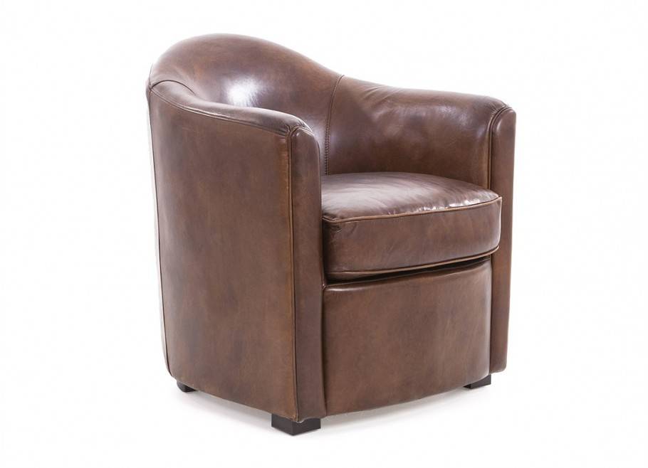 Club Armchair Dumas - Brown leather