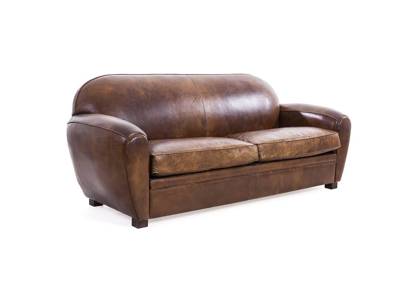 Club sofa 3 seaters in vintage leather