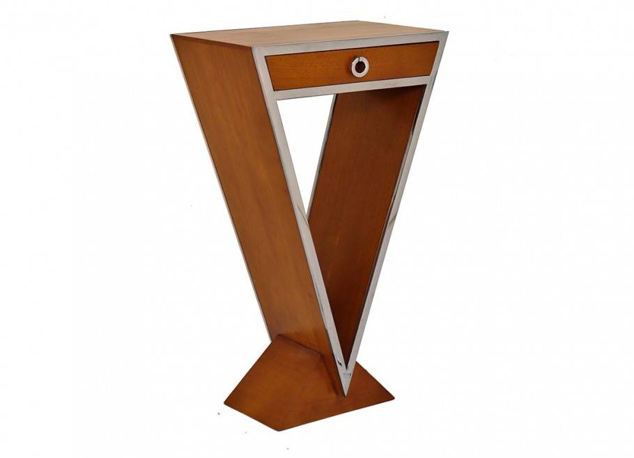 Delta console table, small model - Walnut finish