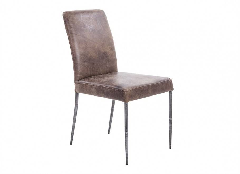 Chaise Norton - Cuir marron cendré