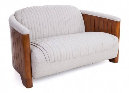 Canoe sofa in beige fabric