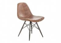 Chaise en cuir vintage - H82 cm