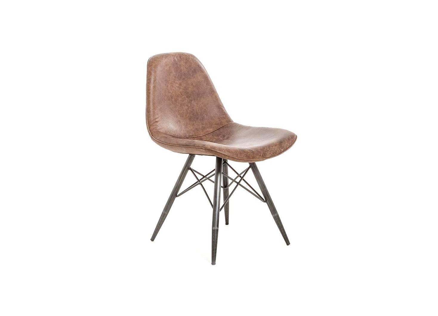 Chaise en cuir vintage - H82 cm