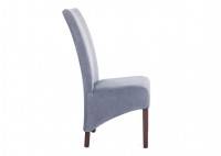 Chaise Bovary en velours microfibre gris