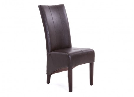 Chair Bovary - Recycled leather Coffee