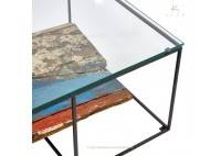 Table basse Influence rectangulaire avec plateau en verre