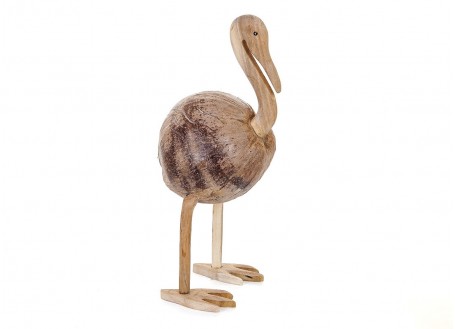 Ibis, sculpture en bois. Artisanat du monde.