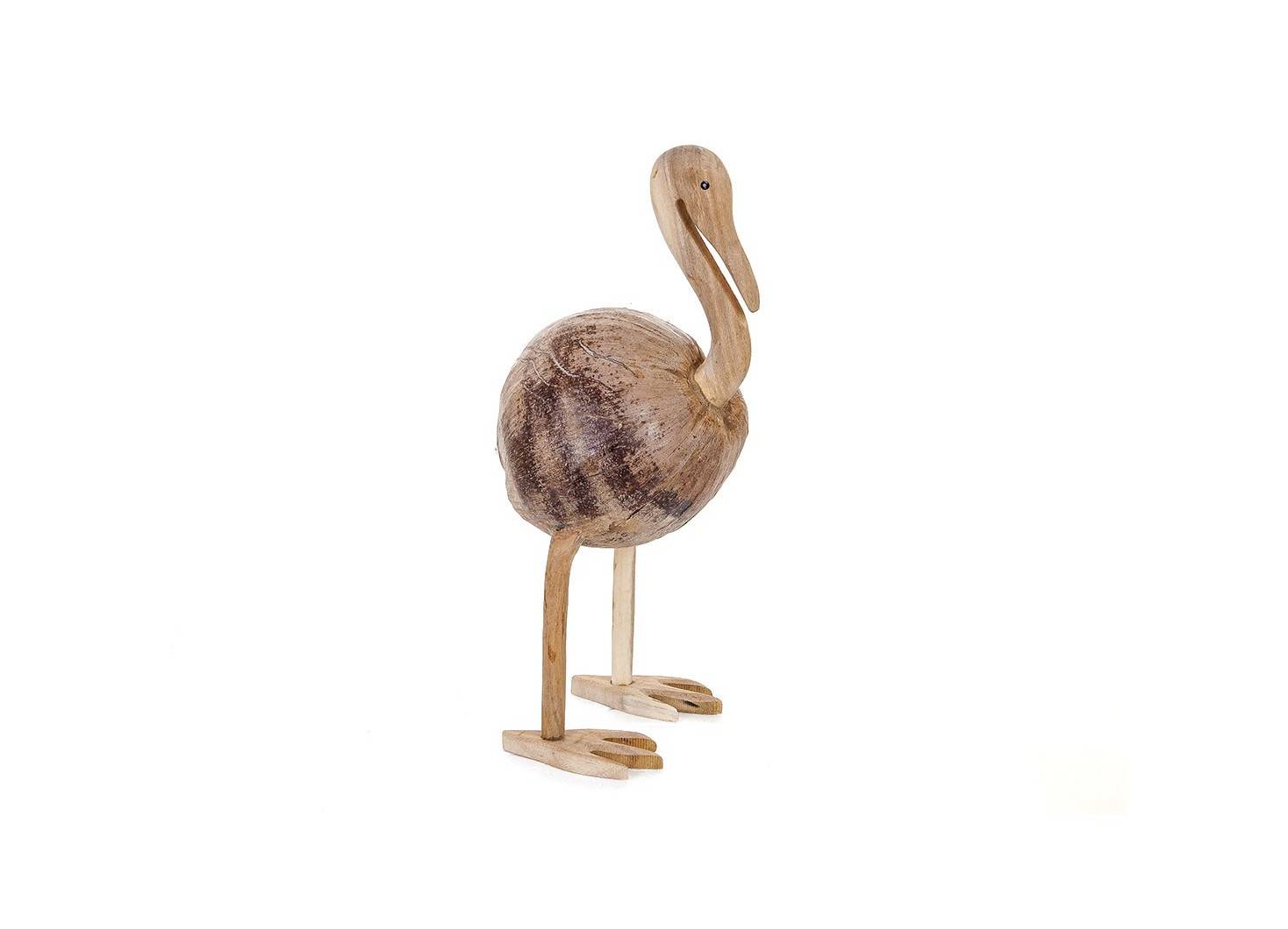 Ibis, sculpture en bois. Artisanat du monde.